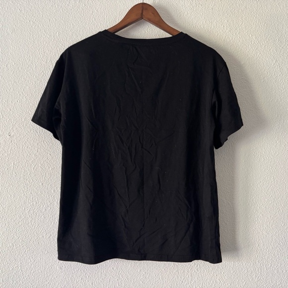 Black Butterfly Graphic Tee Butterflies in My Stomach Large Whimsy Y2K Vibe Boho - Picture 7 of 8